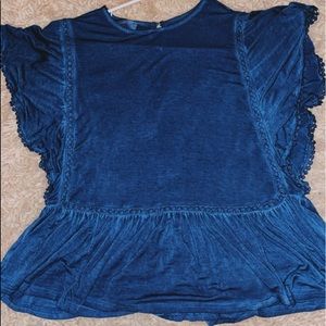 Blu Heaven Ruffled Blouse
